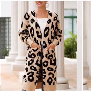 Never worn super cute leopard cardigan